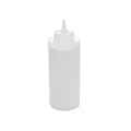 PSW-16 Winco 16 Oz. Clear Wide-Mouth Plastic Squeeze Bottle-WINCO