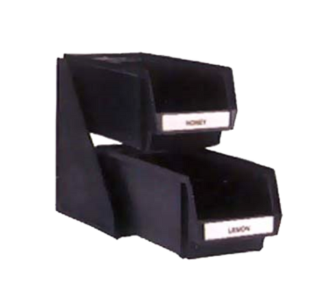 4841-06 Vollrath (2) Tier Black Self-Serve Condiment Bin Stand w/ 11-1/4" Bins-VOLLRATH COMPANY