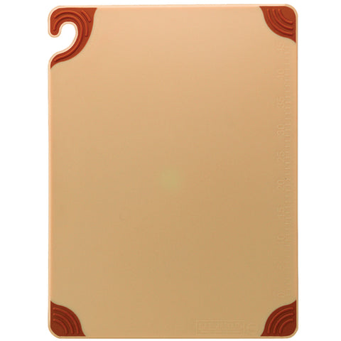 San Jamar CBG182412BR Saf-T-Grip Cutting Board 18" x 24" x 1/2" Brown