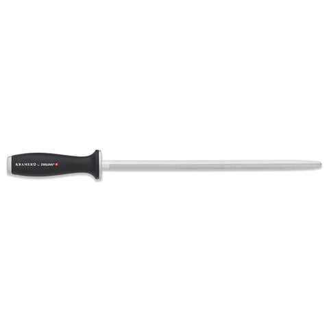 ZWILLING J.A. Henckels 1002195 Kramer 12" Double-Cut Honing Steel with Black Plastic Handle