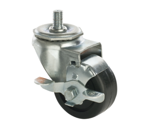 1880 Hospitality FTC34105HD 5" Threaded Stem Swivel Caster Set with Brakes (Set of 4)