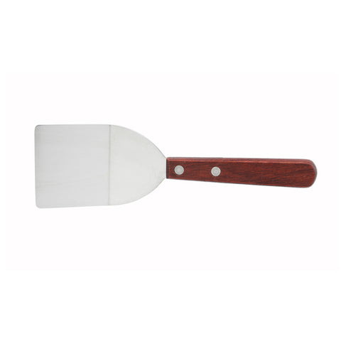 Winco TN32 Offset Mini Turner with Wooden Handle and 2" x 2-1/4" Stainless Steel Blade