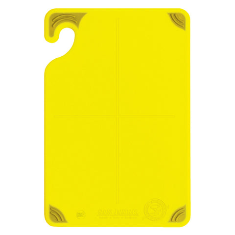 San Jamar CBG6938YL Saf-T-Grip 6" x 9" Yellow Bar Cutting Board