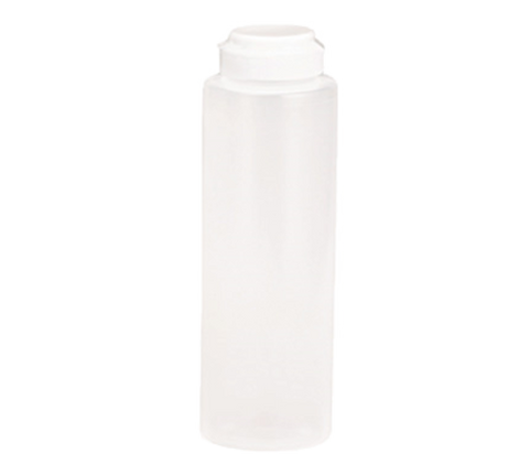 Tablecraft Products 2108C-1 8 oz. Clear Hinge Top Squeeze Bottle