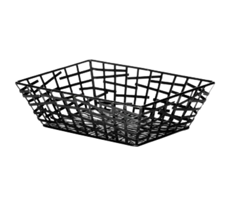 TableCraft BC7209 Complexity Collection Black Powder Coated Metal Rectangular Basket 9" x 6-1/4" x 2-1/2"