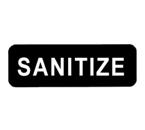 4519 Vollrath 3" x 9" Sanitize Sign - Each-VOLLRATH COMPANY