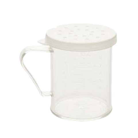 Thunder Group PLRDH003 10 oz Polycarbonate Dredge with Handle and 3 Assorted Lids