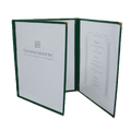 PLMENU-3GR Thunder Group 8-1/2" x 11" Green 3 Pocket Menu Cover-Thunder Group