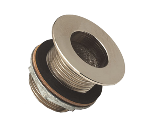 Advance Tabco A-10 1" Stainless Steel Waste Outlet with Lock Nut and Washer - Case of 6