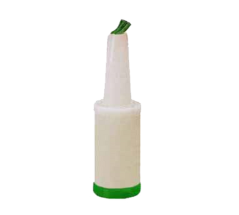 TableCraft 8032GN PourMaster Complete 1 Qt. Pour Bottle with Green Spout and Cap