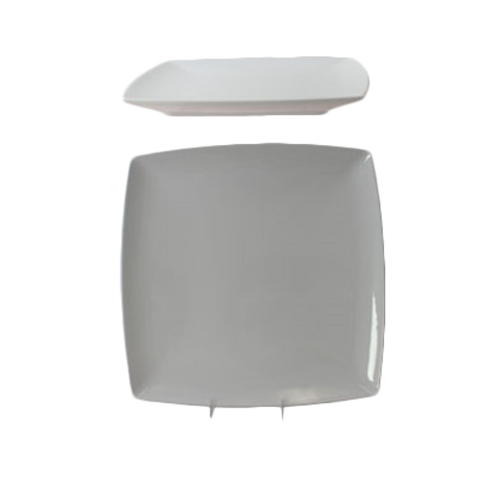29012WT Thunder Group 12" Classic White Melamine Square Plate-Thunder Group
