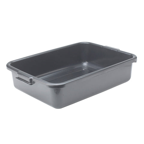Winco PL-5K Standard Weight Polypropylene Bus Tub, 5" Depth, Black