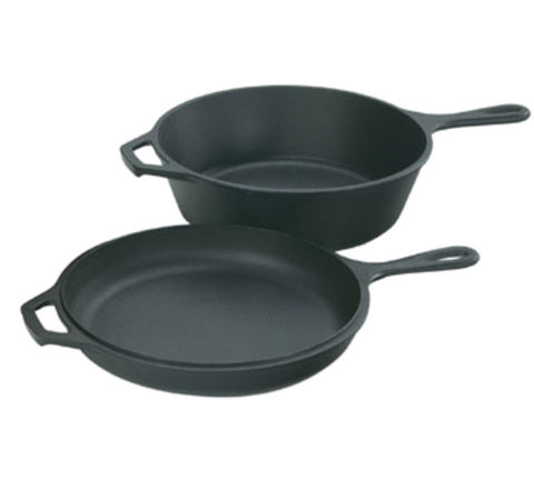 Lodge LCC3 3.2 Quart Seasoned Cast Iron Combo Cooker