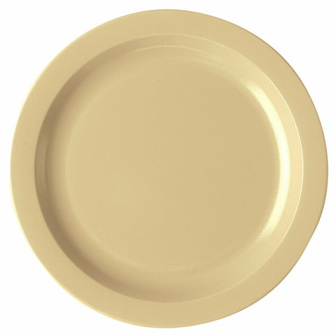 Cambro 10CWNR133 Camwear 10" Beige Narrow Rim Polycarbonate Plate