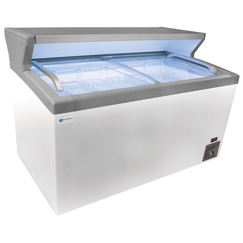 Excellence Industries MCT-4HC 13.2 cu. ft. Curved Top Glass Door Display Freezer with Merchandising Shelf