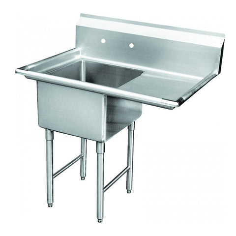 GSW USA SEE18181R Economy 1 Compartment Sink with Right Drain Board