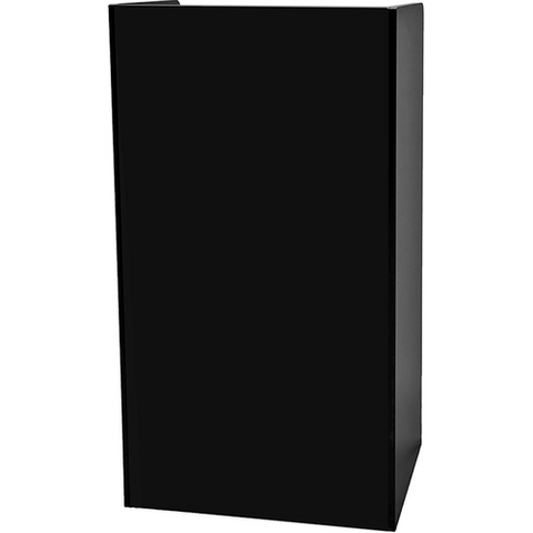 Oak Street Manufacturing M8810-BLK-UNASSEMBLED Black Melamine Hostess Station with Adjustable Shelf