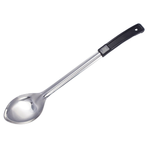 BHON-11 WincoBasting Spoon, 11" long, solid, with black plastic handle, stainless steel, Prime, NSF-WINCO