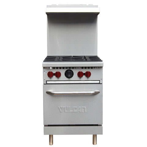 Vulcan SX24-4BN 24 in 4-Burner Natural Gas Range with Space Saver Oven