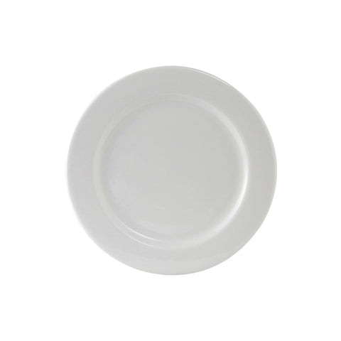 Tuxton China ALA-090 9" Round Alaska Wide Rim Plate, Porcelain White