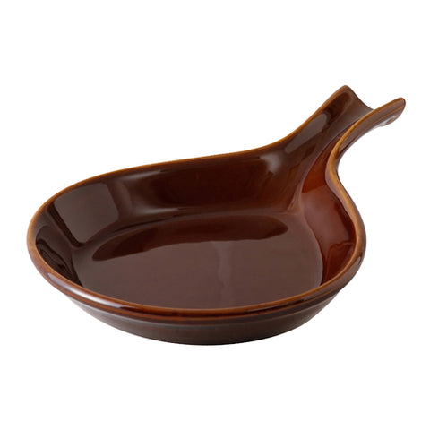 Tuxton China BAP-100 12 oz. Caramel Fry Pan Server