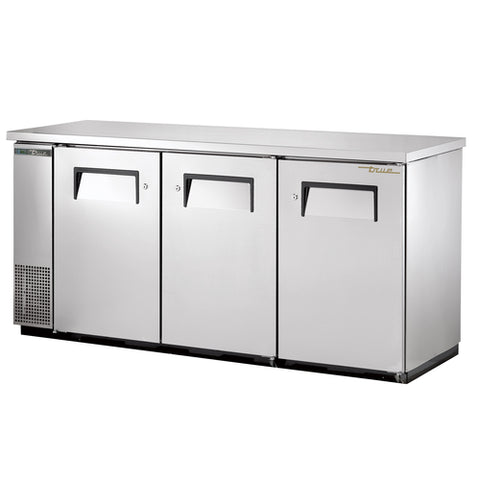 TBB-24-72-S-HC True Mfg. Back Bar Cooler, three-section, 73-1/8"W, (105) 6-packs or (3) 1/2 keg capacity