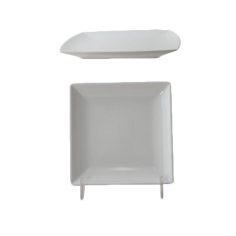 29004WT Thunder Group 4-1/2" Classic White Melamine Square Plate-Thunder Group