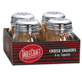 C260-4 Tablecraft 6 Oz. Swirl Glass Cheese Shaker w/ Chrome Plated Top-Tablecraft Products