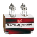C600-4 Tablecraft 6 Oz. Glass Oil & Vinegar Dispensers w/ Stainless Tops-Tablecraft Products