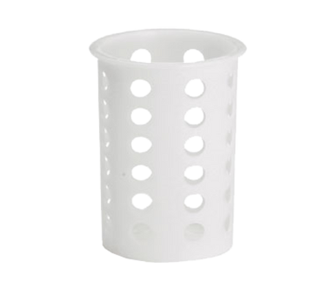 Tablecraft Products PP33 White Perforated Polypropylene Flatware Cylinder