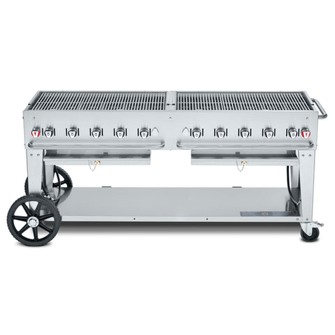 CV-MCB-72-SI 50/100 Crown Verity 72" Mobile Outdoor Charbroiler Only, LP