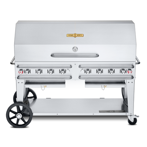 CV-RCB-60-1RDP Crown Verity 60" Pro Series Grill, Crash Bars, Roll Dome, Under Shelf, LP