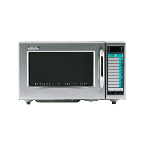 R-21LVF Sharp 1000W Medium-Duty Commercial Microwave w/ Touch Pad-Sharp