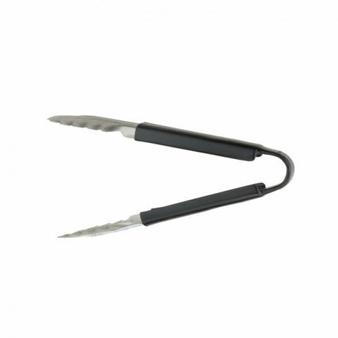 Libertyware T10P-BK 9" Stainless Steel Tongs with Black Plastic Coated Handle