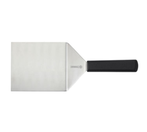 Mundial 5698HH High Heat Resistant Stainless Steel Turner, 6 x 5 in Blade, Black Handle