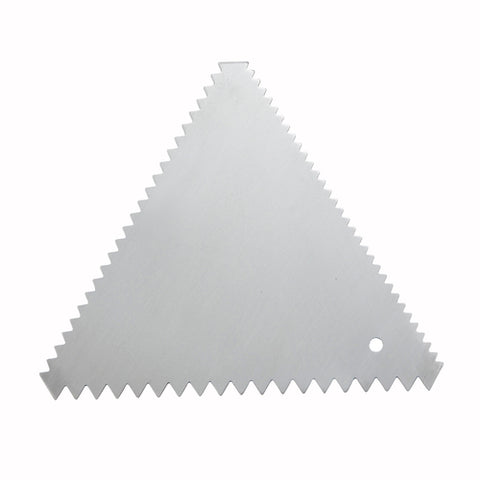 Winco SDC-6 Stainless Steel Triangular Cake Decorating Comb, 6-Pack