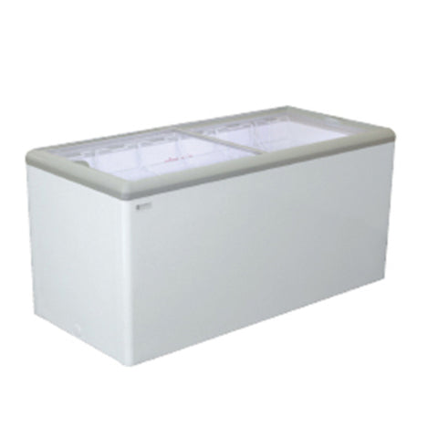 Excellence Industries HB-20HCD 70.5" Dual Temperature Glass Top Chest Freezer/Cooler, 20 cu. ft.