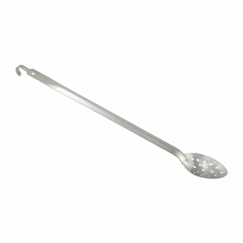 Winco BHKP-21 21" Perforated Heavy-Duty Basting Spoon with Hang Hook