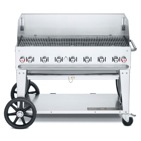 CV-MCB-48WGP-LP Crown Verity 48" Mobile Outdoor Charbroiler Includes Wind Guards, LP