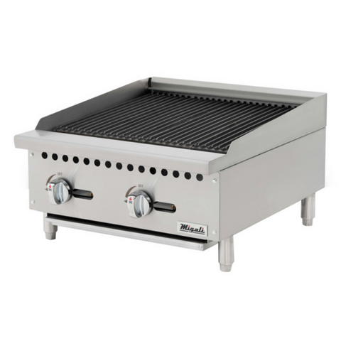 C-CR24 Migali 24" Char-Rock Countertop Charbroiler - NG-Migali Industries
