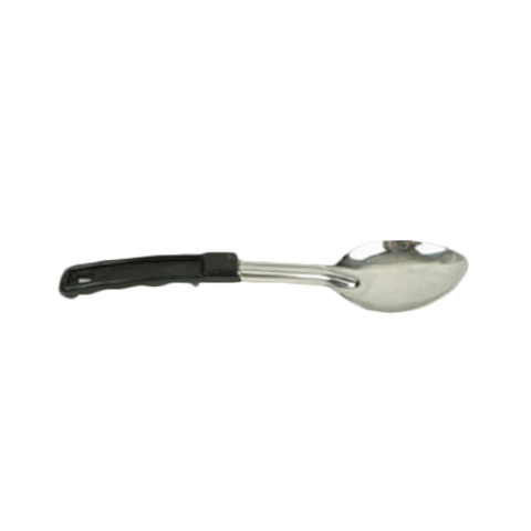 Thunder Group SLPBA311 15" Solid Stainless Steel Basting Spoon with Black Polypropylene Handle