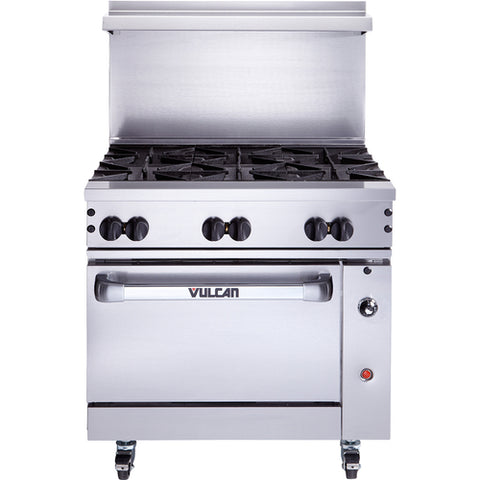 36C-6BP Vulcan 6-Burner 36" Range w/ Convection Oven Base Oven - LP