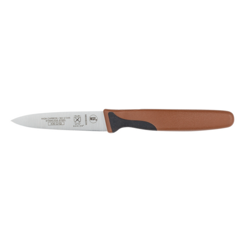 Mercer Culinary M23930BR Millennia Colors 3" Slim Paring Knife with Brown Handle