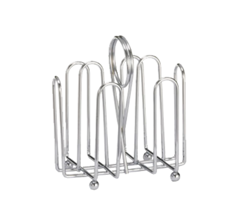 Tablecraft Products 597C 4-Compartment Chrome-Plated Wire Condiment Caddy Rack