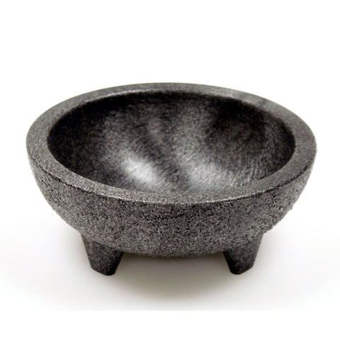 Winco PMSB-4 4 oz Molcajete Salsa Bowls, Black Polypropylene, Pack of 4