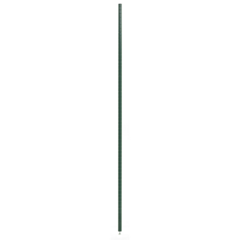 P64EG Enhanced Green epoxy coated post 64" with plastic cap and metal foot