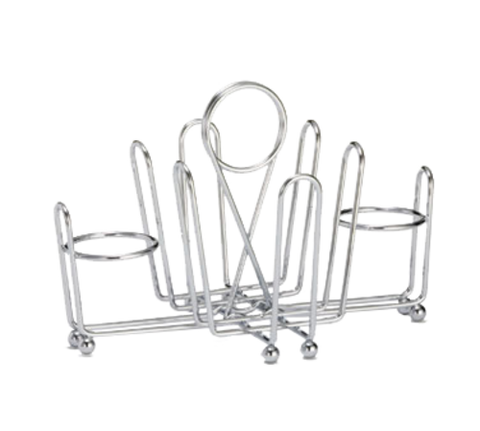 Tablecraft Products 591C Chrome Plated Wire Combination Condiment Caddy, 4-Compartment