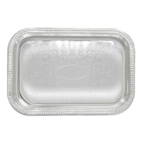 Winco CMT-1812 Chrome-Plated Rectangular Serving Tray, 18 x 12-1/2