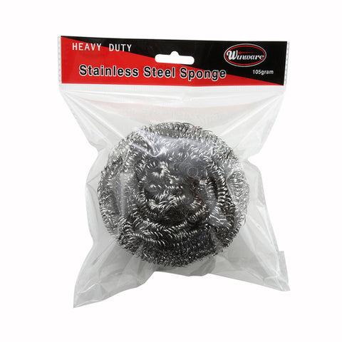 Winco SPG-105 Heavy Duty Stainless Steel Scrubbing Sponge, 105g