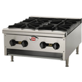 HDHP-2430G Wells Natural Gas Heavy-Duty 4-Burner Countertop Hot Plate-Wells